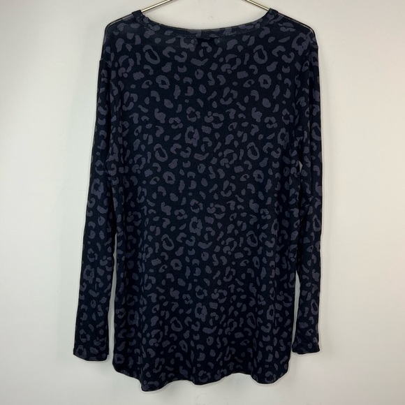 Mud Pie Black Leopard Teddy Long Sleeve Tee, Small - Picture 7 of 8